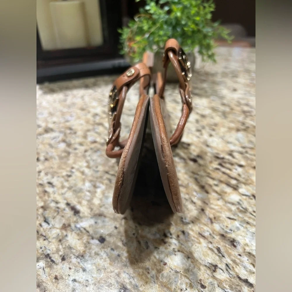 Tory Burch Metal Miller Tan/Brown Gold Sandal 9.5M